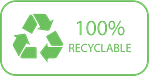 Pictogramme 100% recyclable