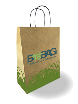 sac papier herbe personnalisé pour l'entreprise à Btobag
