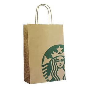 sac papier personnalisé pour l'entreprise Starbucks