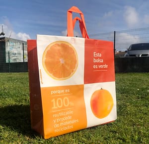 sac polypropylene de couleur orange 100% recyclable
