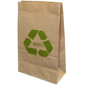 sac papier kraft avec le symbole recyclable