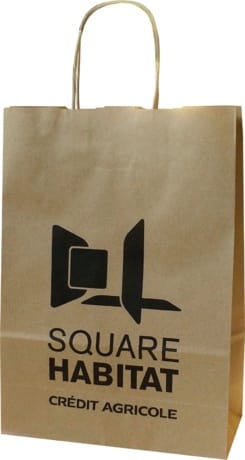 sac en papier kraft recyclé square habitat