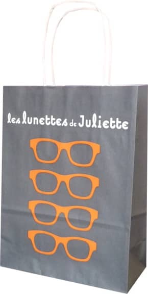 sac papier publicitaire les lunettes de juliette opticien